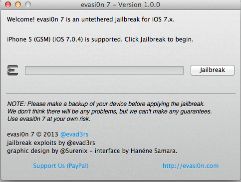 Download iOS 7 Untethered Jailbreak Evasi0n 7 – Evad3rs